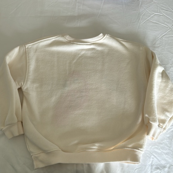 Zara Kids Size 3-4 years Off White Embroidered Parrot Sweatshirt - Picture 4 of 4